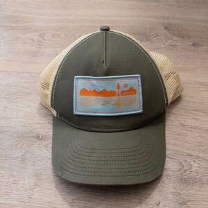 Pistil Designs Olive Green Mountain Patch Trucker Hat